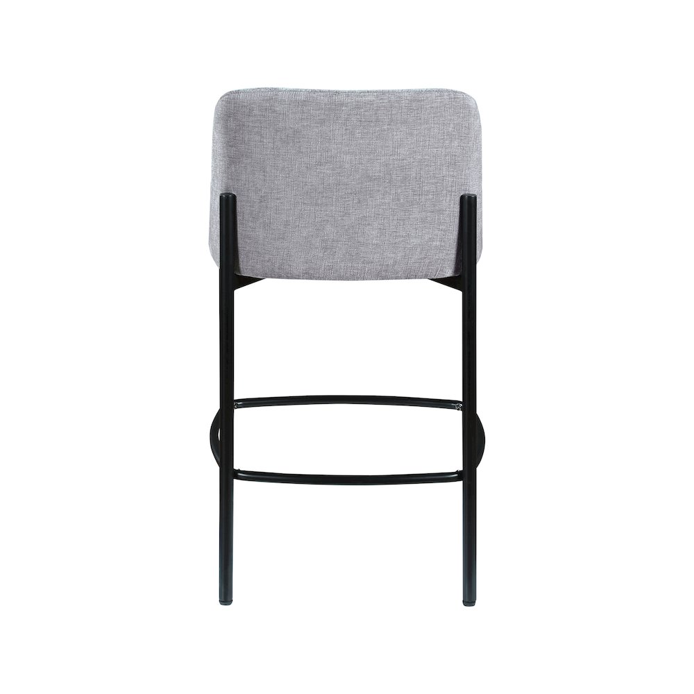 Burton Grey Chenille Fabric Stool, Set of 2. Picture 2
