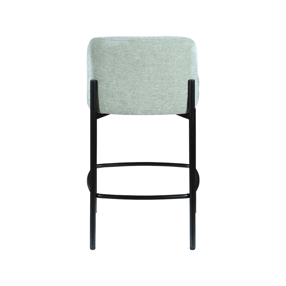 Burton Mint Chenille Fabric Stool, Set of 2. Picture 2