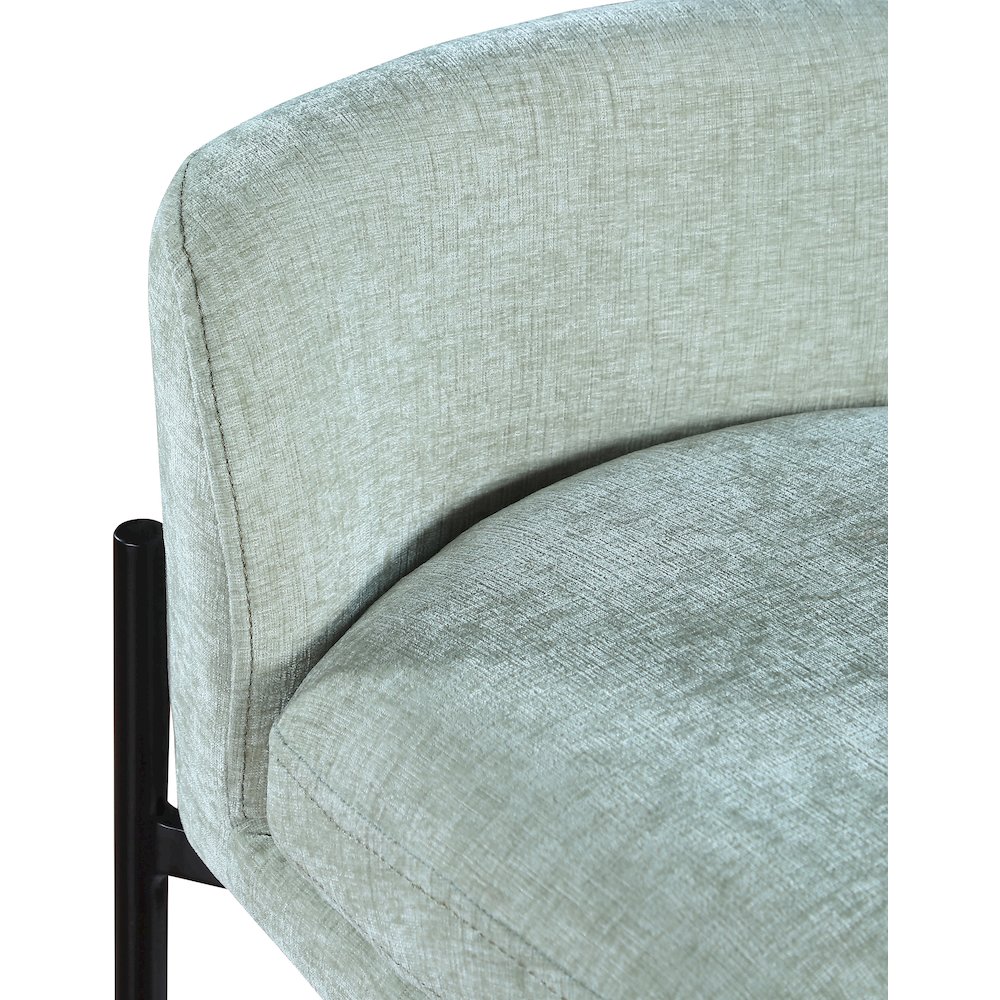 Burton Mint Chenille Fabric Stool, Set of 2. Picture 6