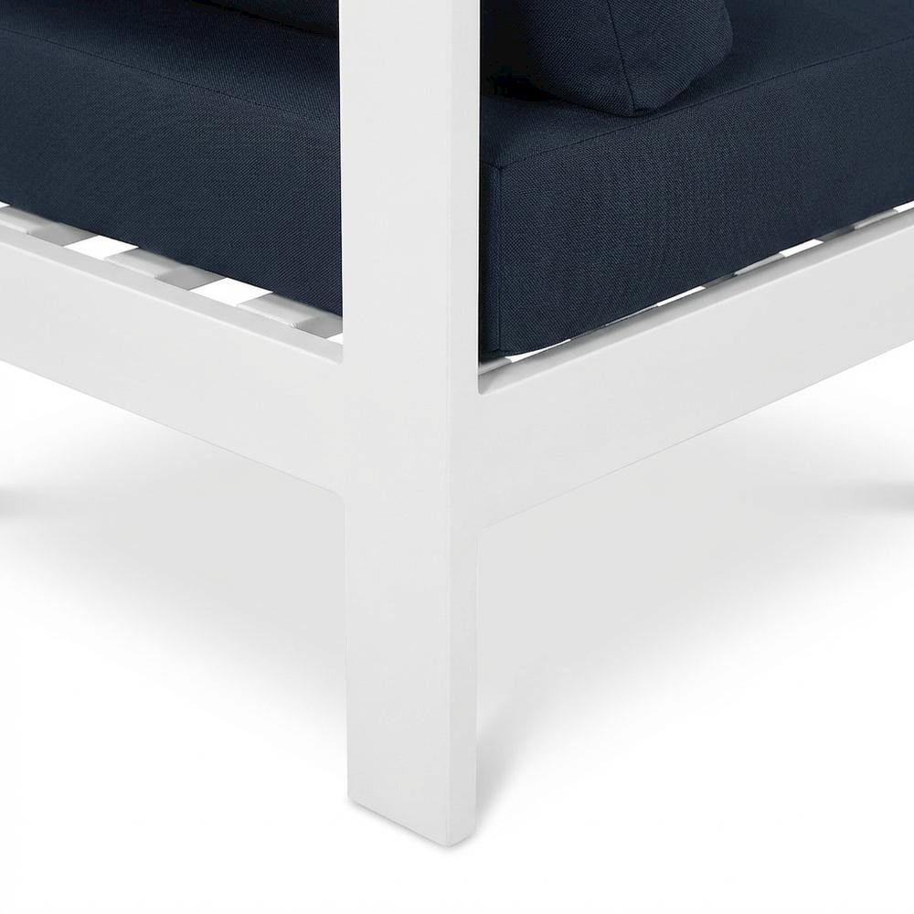 Navy Fabric Outdoor Modular Sectional With Contemporary Style. Picture 6