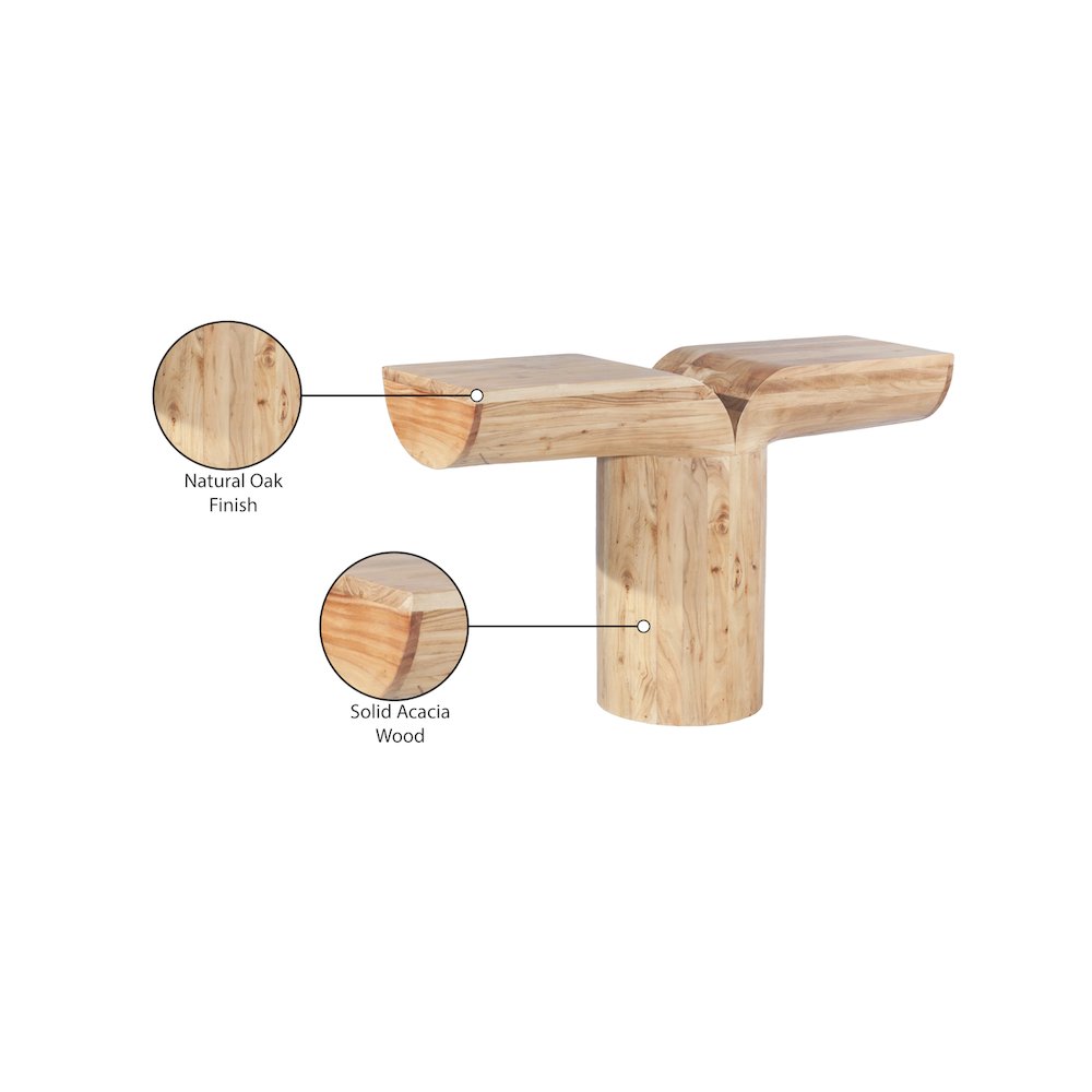 Tee Oak Console Table. Picture 8