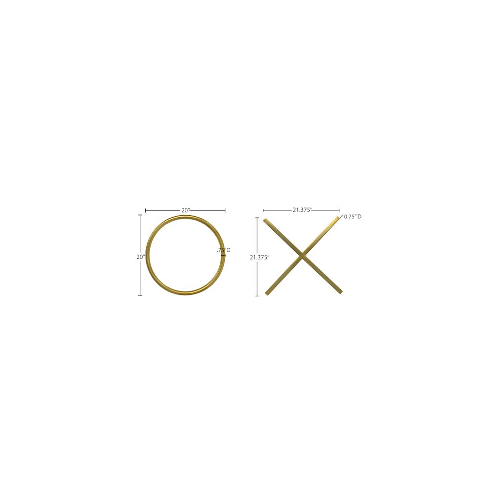 XOXO Gold Stainless Steel Wall Decor. Picture 6