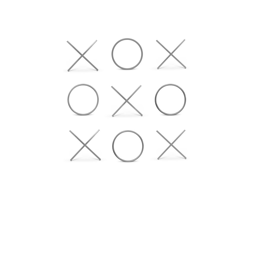 XOXO Chrome Stainless Steel Wall Decor. Picture 1