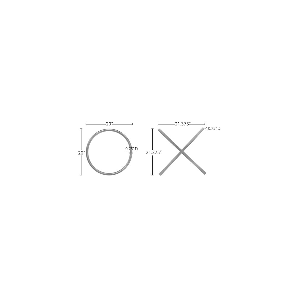 XOXO Chrome Stainless Steel Wall Decor. Picture 6