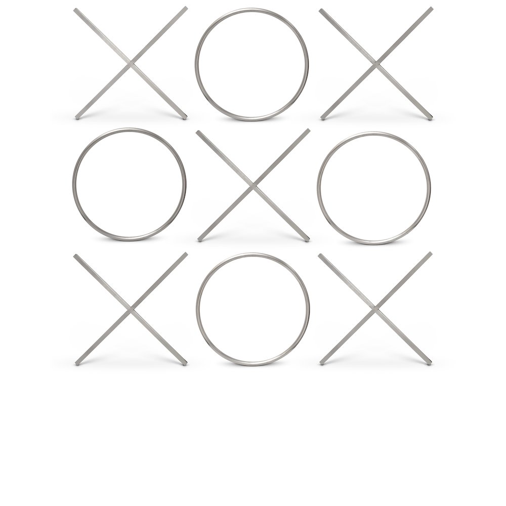 XOXO Chrome Stainless Steel Wall Decor. Picture 1