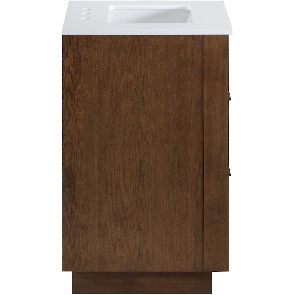 Willard 24" Brown Engineered Stone And Solid Wood Bathroom Vanity. Picture 4
