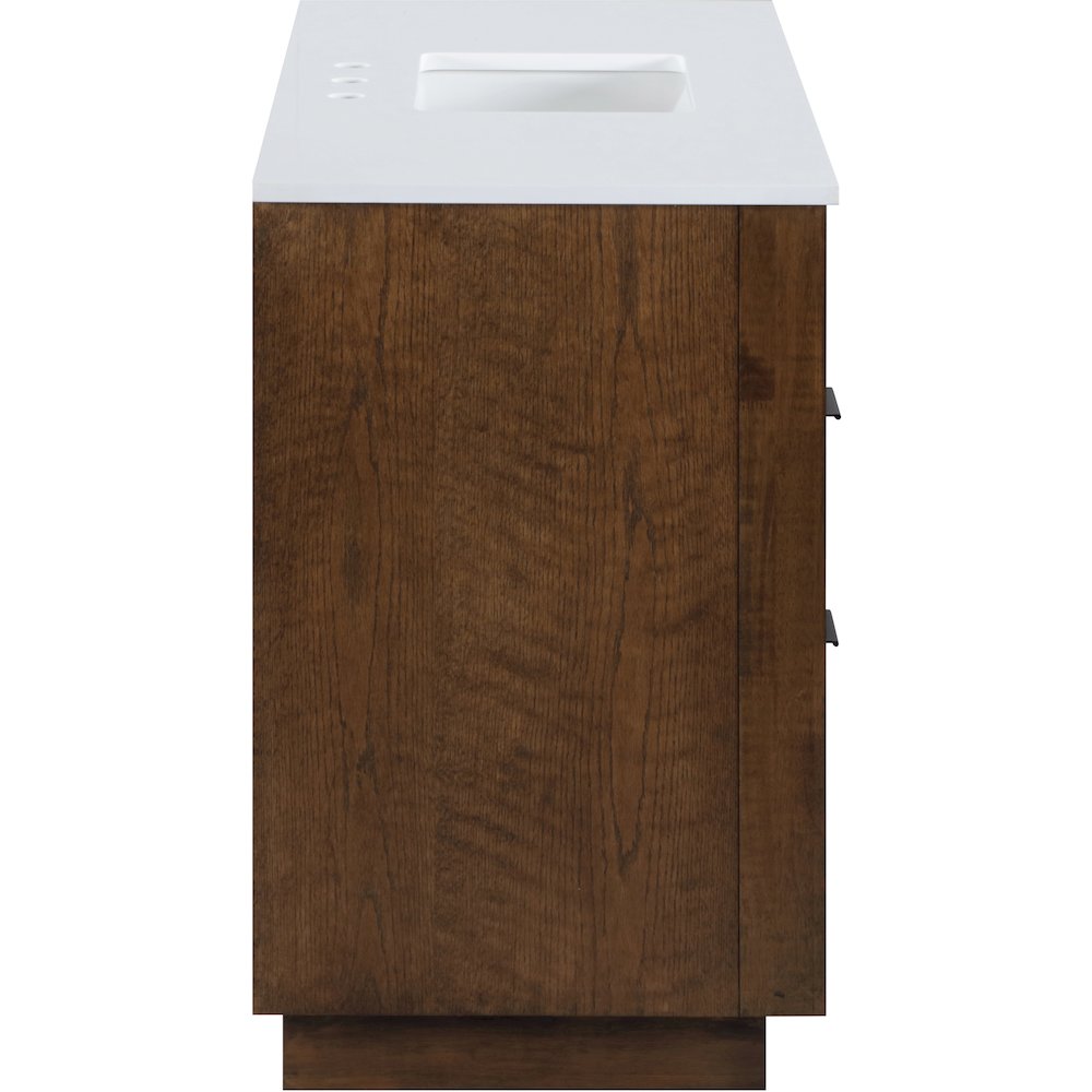 Willard 48" Brown Engineered Stone And Solid Wood Bathroom Vanity. Picture 4