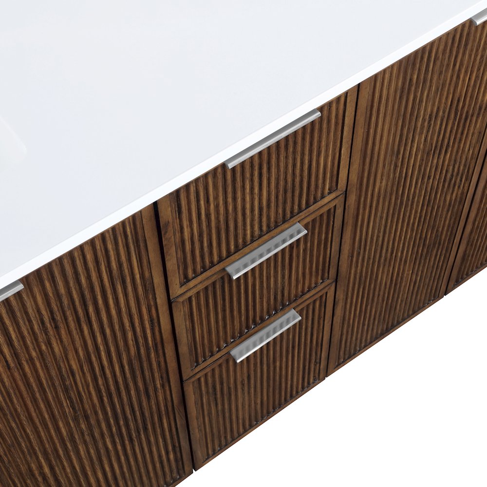 Willard 60" Brown Engineered Stone And Solid Wood Bathroom Vanity. Picture 10