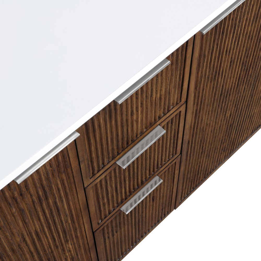 Willard 72" Brown Engineered Stone And Solid Wood Bathroom Vanity. Picture 10