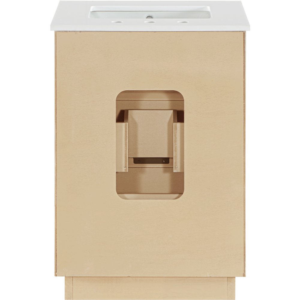 Willard 24" Natural Engineered Stone And Solid Wood Bathroom Vanity. Picture 5