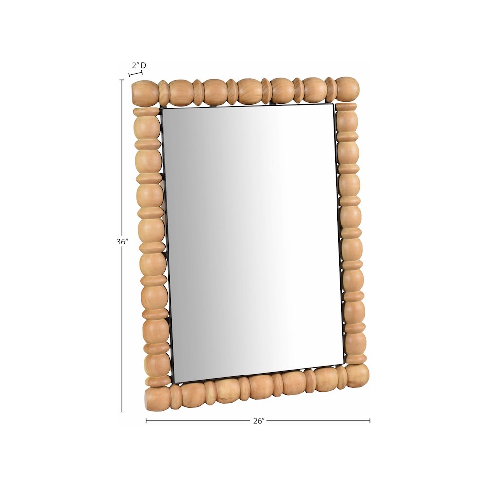 Aubrey Bleached Natural Oak Mirror. Picture 7