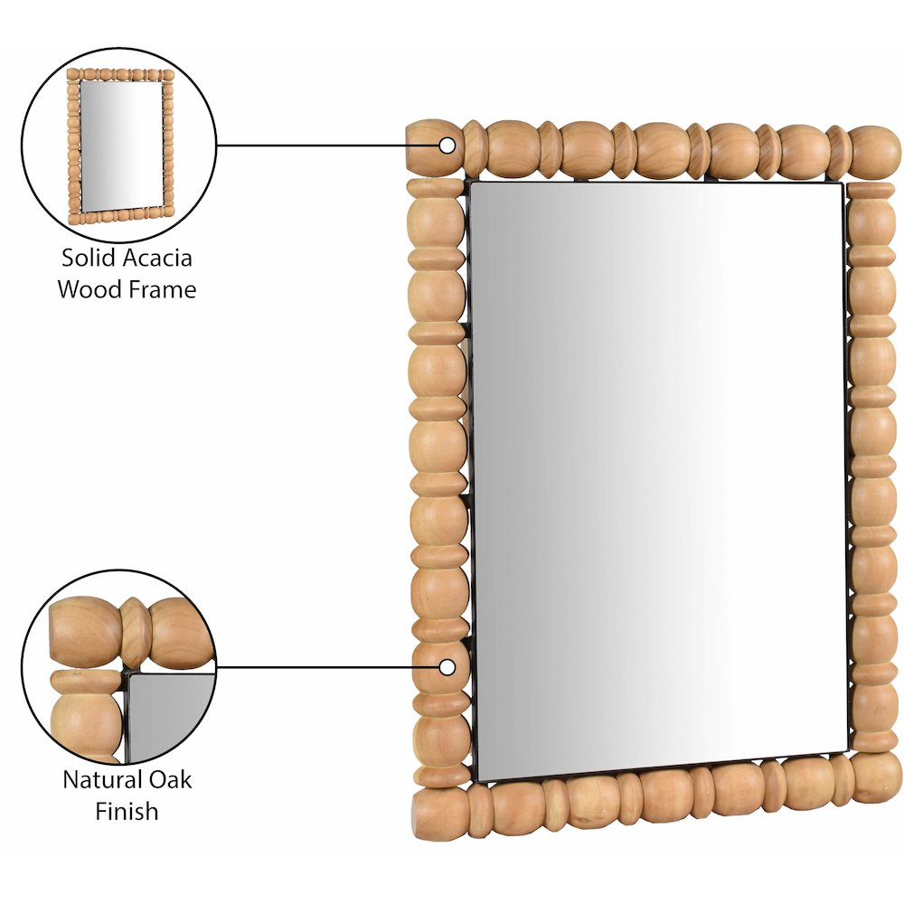 Aubrey Bleached Natural Oak Mirror. Picture 8