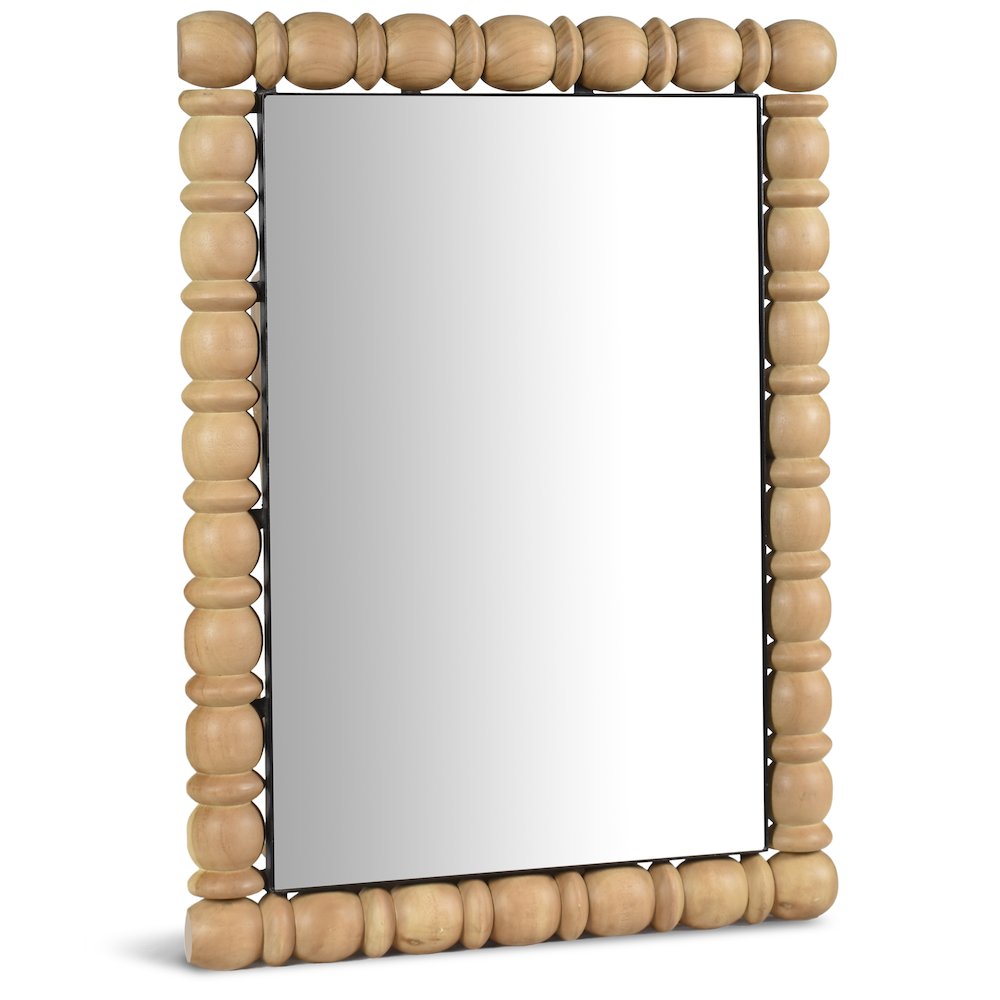 Aubrey Bleached Natural Oak Mirror. Picture 1