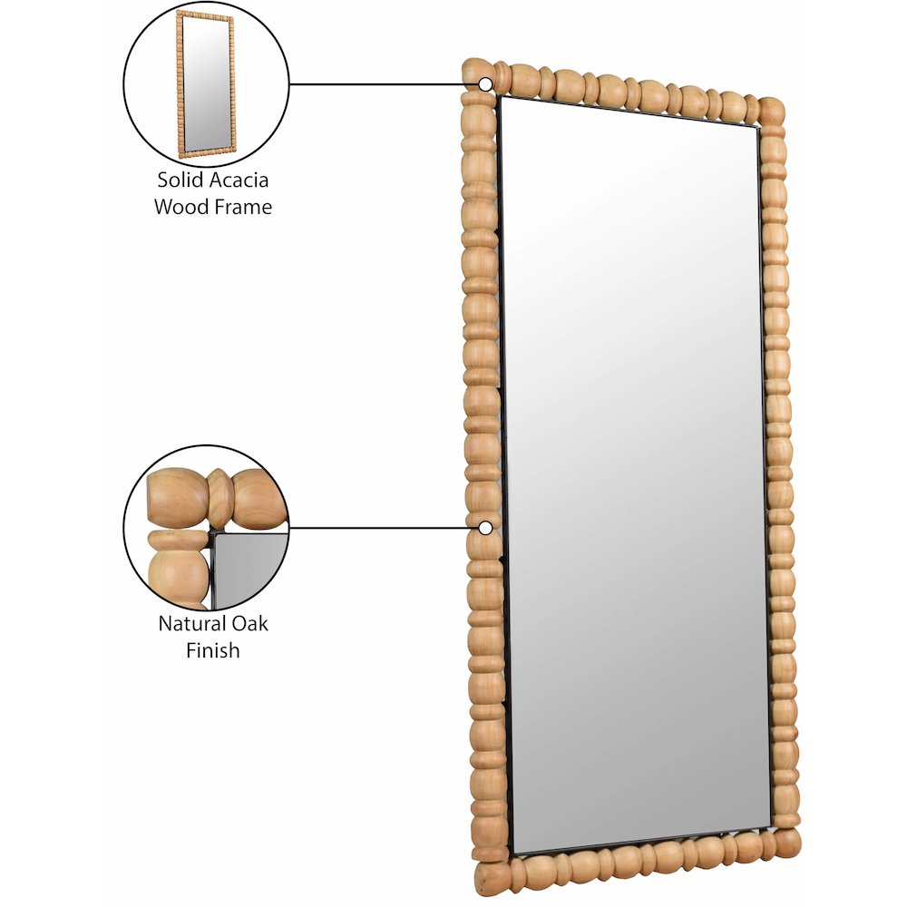 Aubrey Bleached Natural Oak Mirror. Picture 8