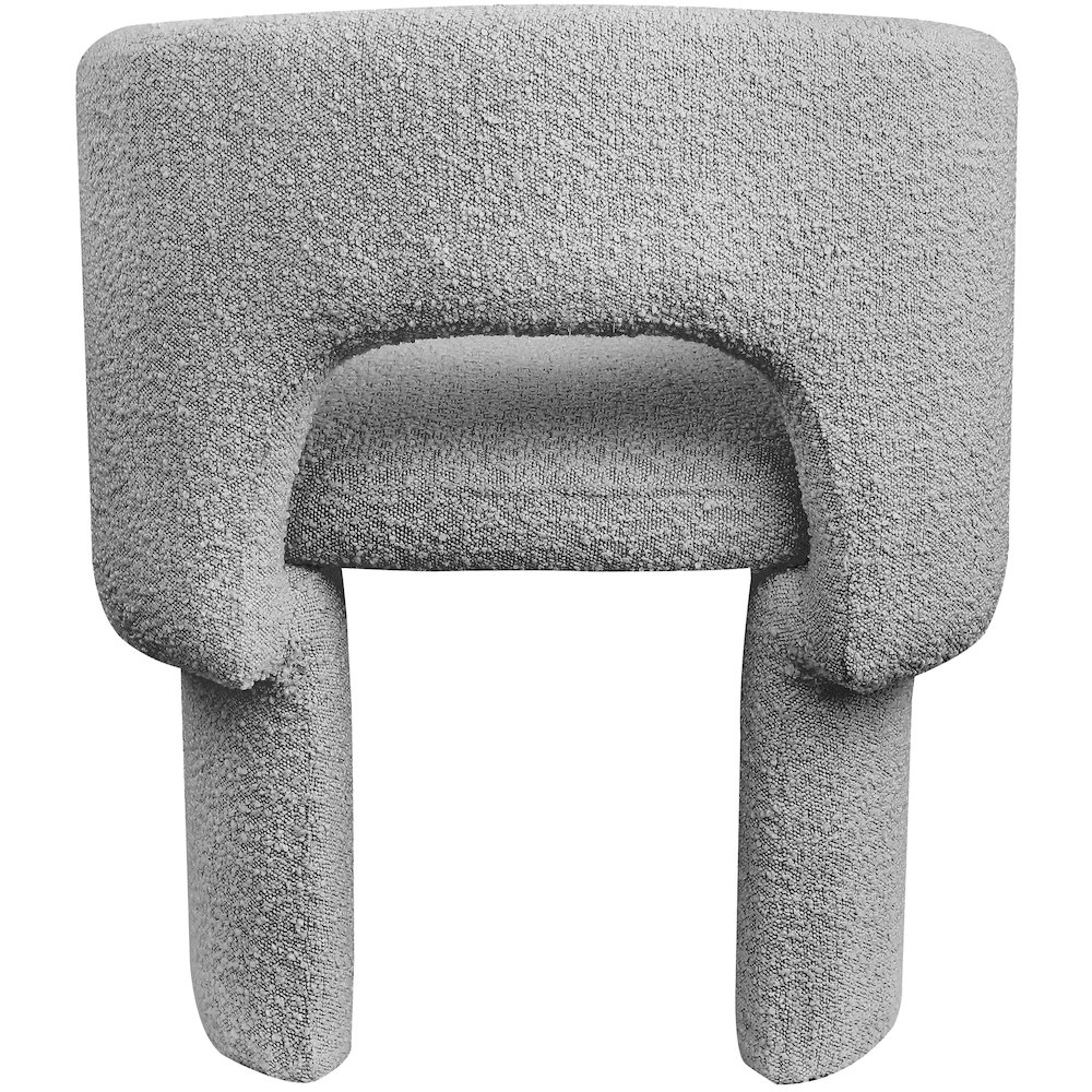 Emmet Grey Boucle Fabric Dining Chair / Accent Chair. Picture 2