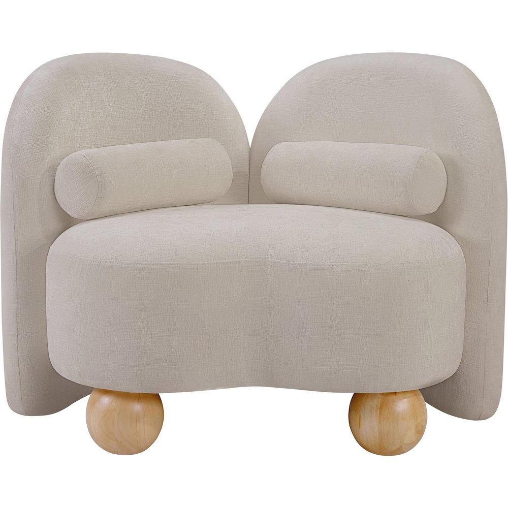 Daphne Beige Chenille Fabric Chair. Picture 4