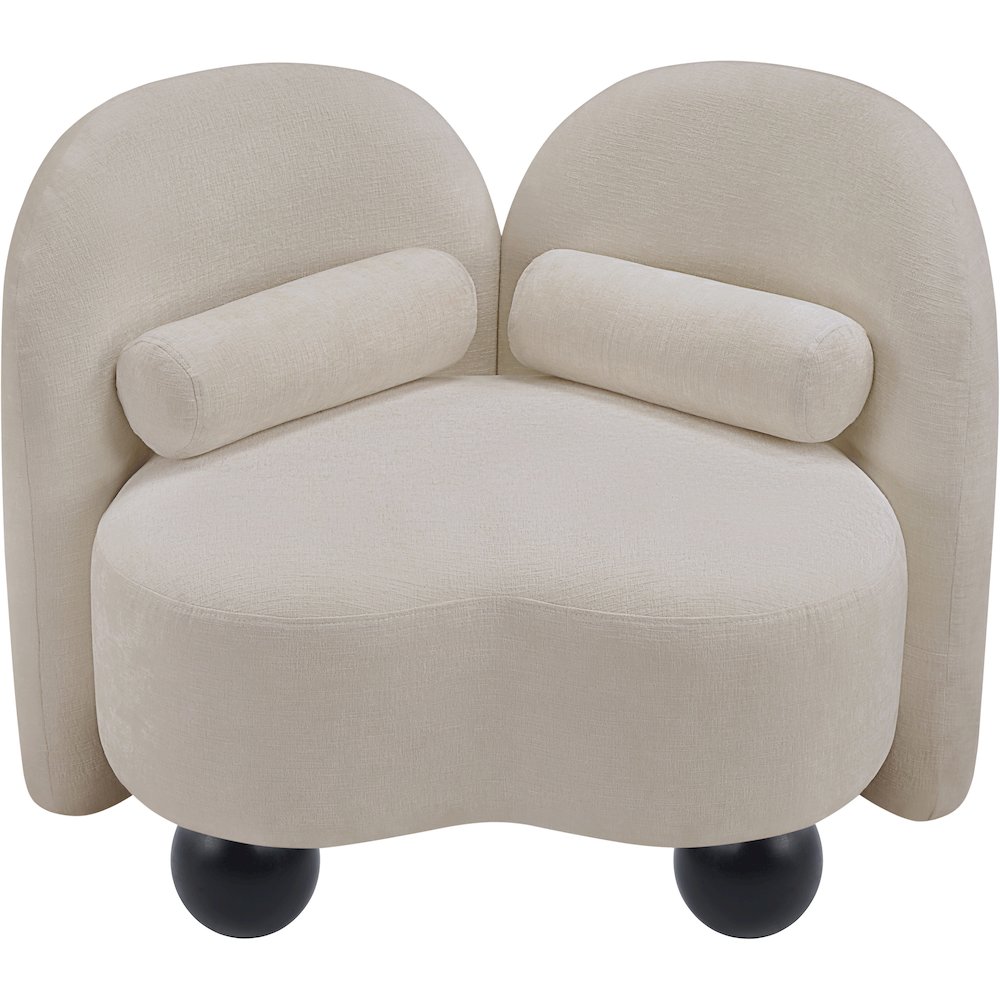 Daphne Beige Chenille Fabric Chair. Picture 8