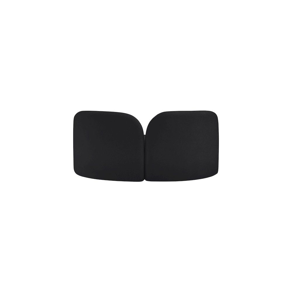 Daphne Black Chenille Fabric Loveseat. Picture 6