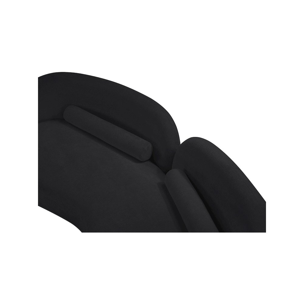 Daphne Black Chenille Fabric Sofa. Picture 16