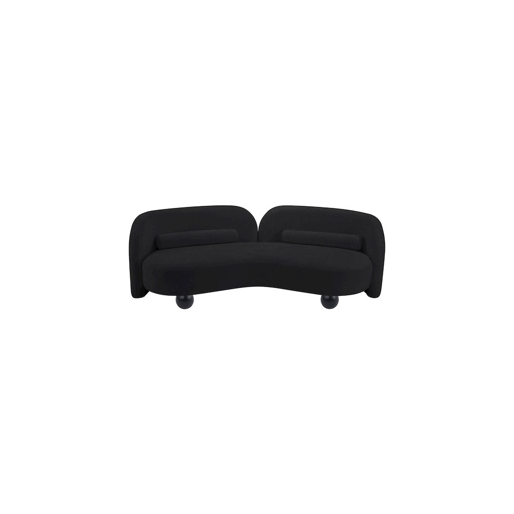Daphne Black Chenille Fabric Sofa. Picture 8