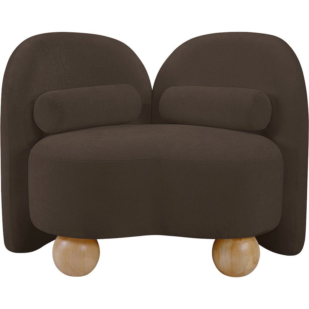 Daphne Brown Chenille Fabric Chair. Picture 1