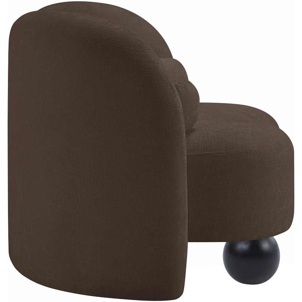 Daphne Brown Chenille Fabric Chair. Picture 5