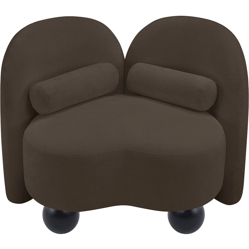 Daphne Brown Chenille Fabric Chair. Picture 8