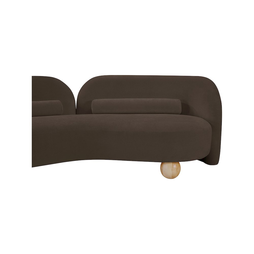 Daphne Brown Chenille Fabric Loveseat. Picture 18