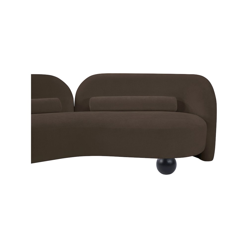 Daphne Brown Chenille Fabric Loveseat. Picture 19