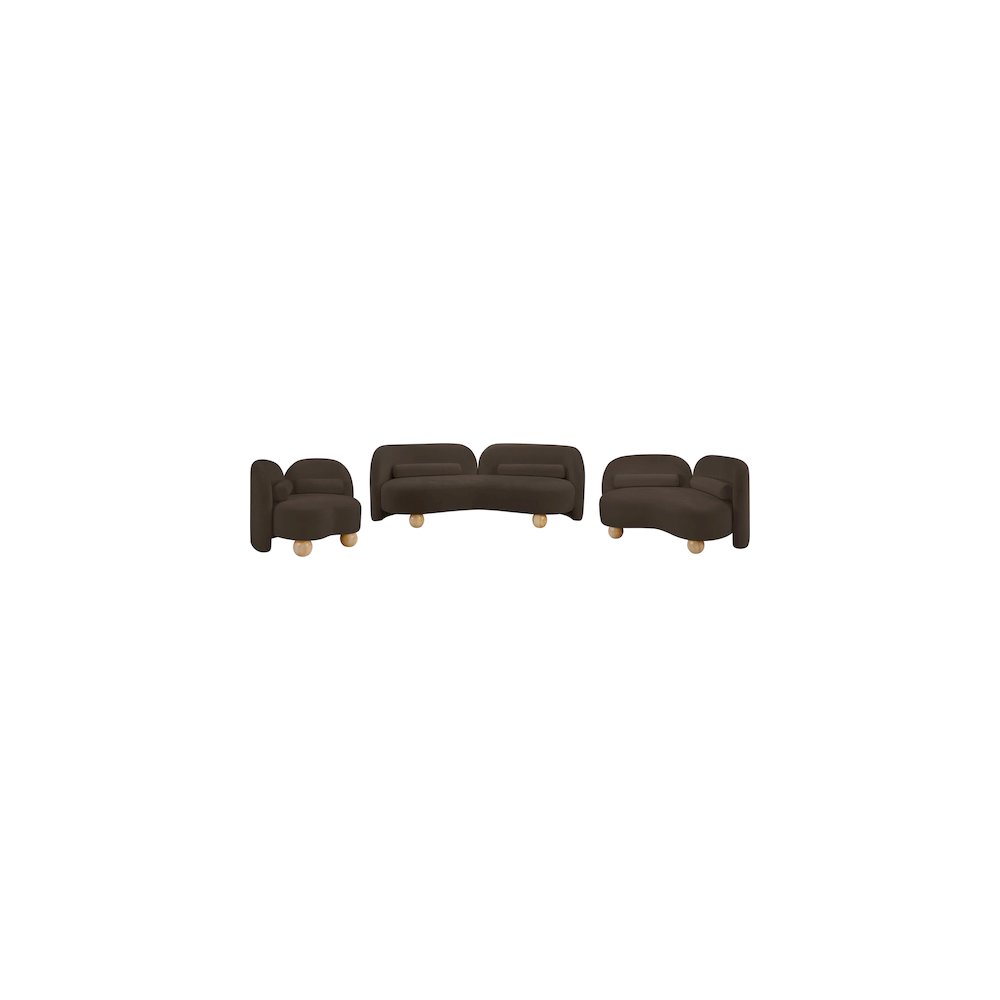 Daphne Brown Chenille Fabric Sofa. Picture 11