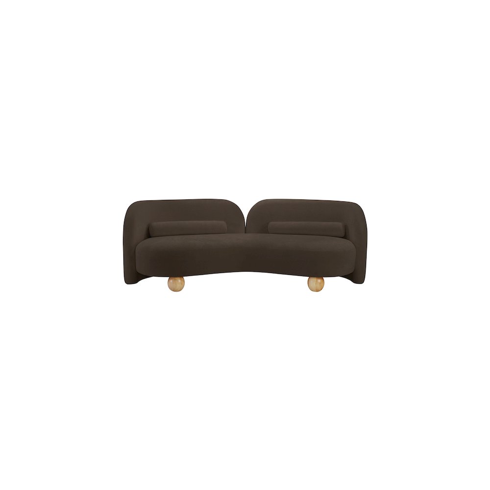 Daphne Brown Chenille Fabric Sofa. Picture 4
