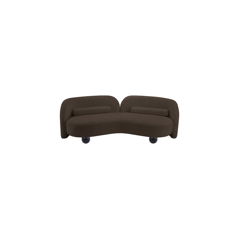 Daphne Brown Chenille Fabric Sofa. Picture 8
