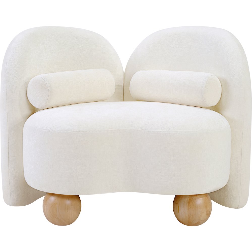 Daphne Cream Chenille Fabric Chair. Picture 4