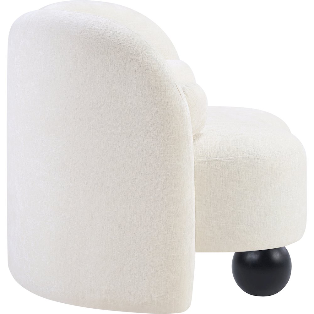 Daphne Cream Chenille Fabric Chair. Picture 5