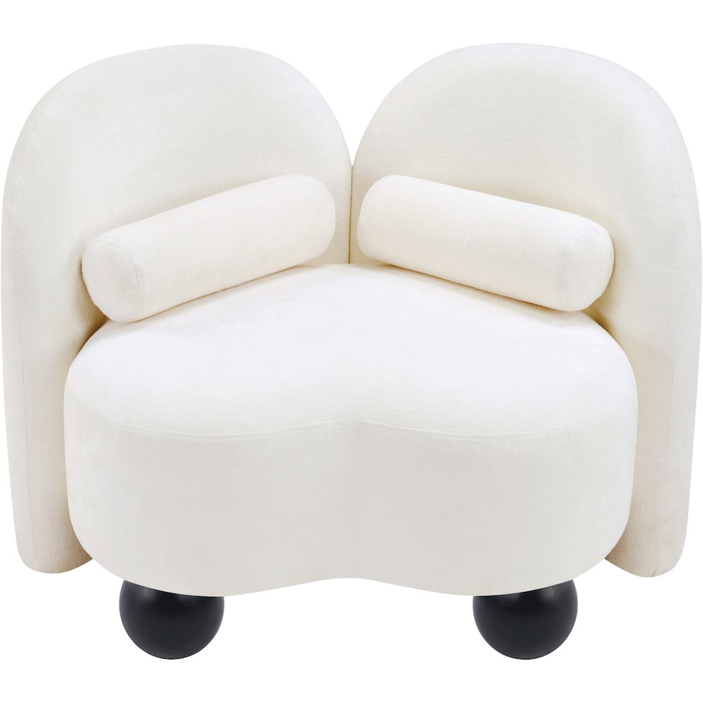 Daphne Cream Chenille Fabric Chair. Picture 8