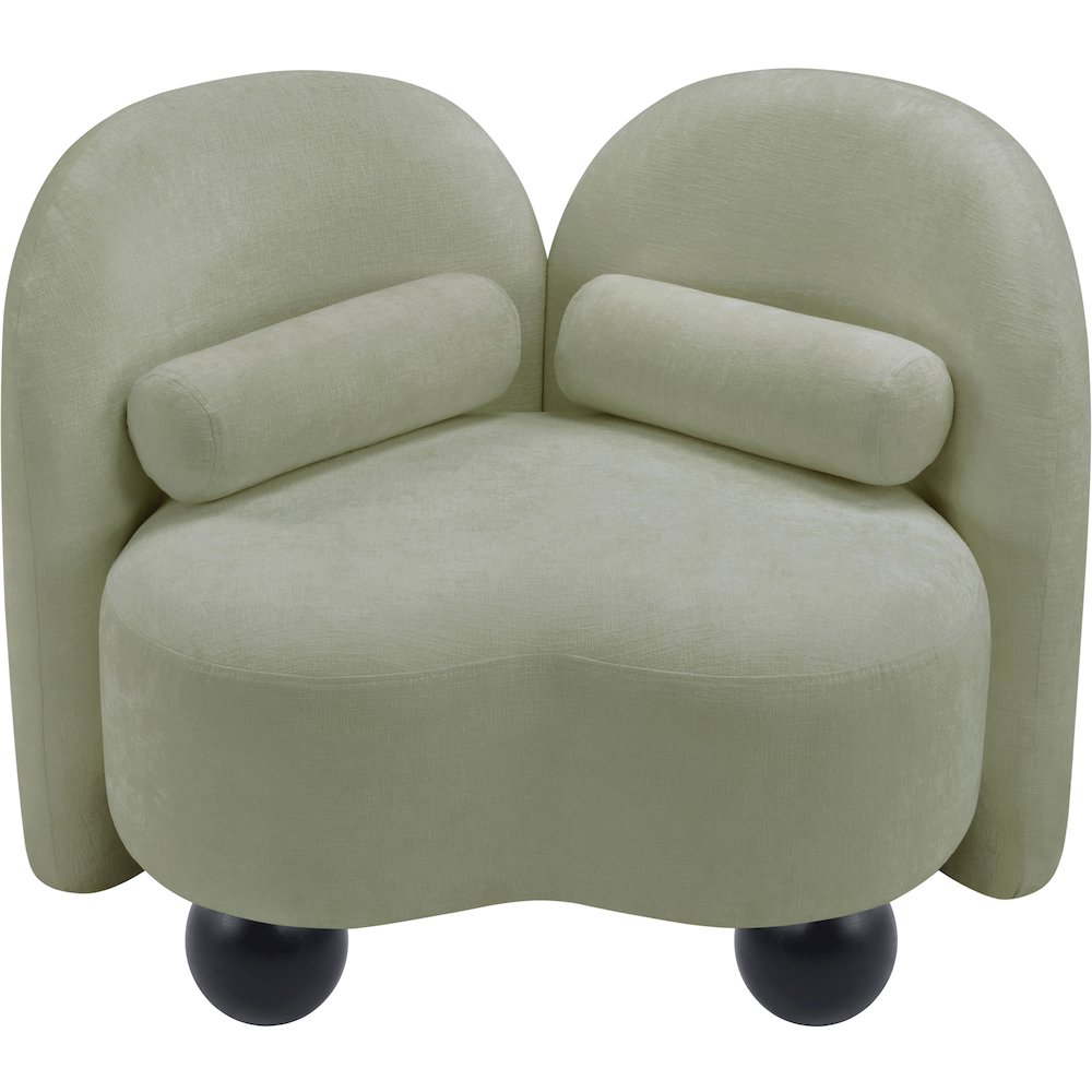 Daphne Mint Chenille Fabric Chair. Picture 8