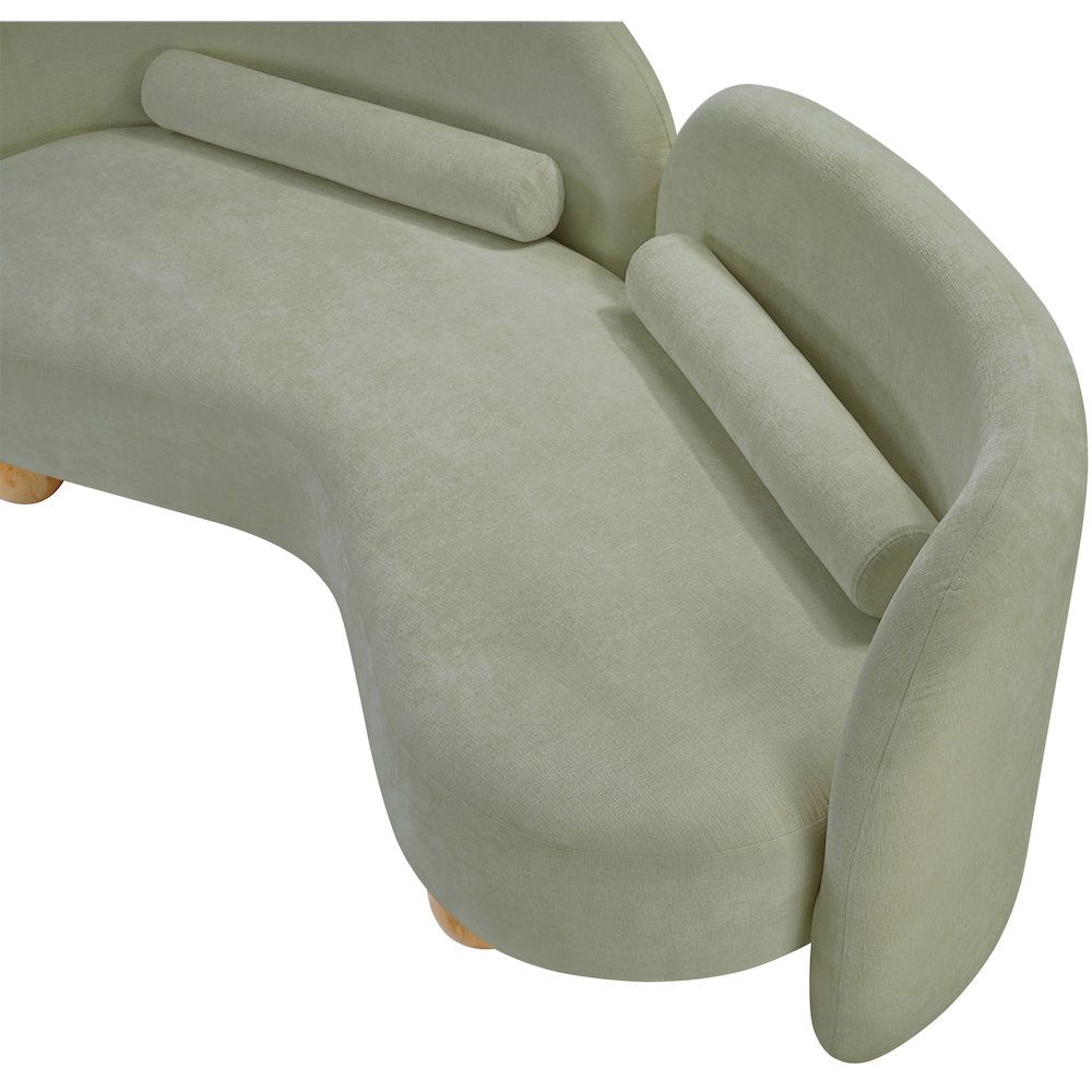 Daphne Mint Chenille Fabric Loveseat. Picture 16