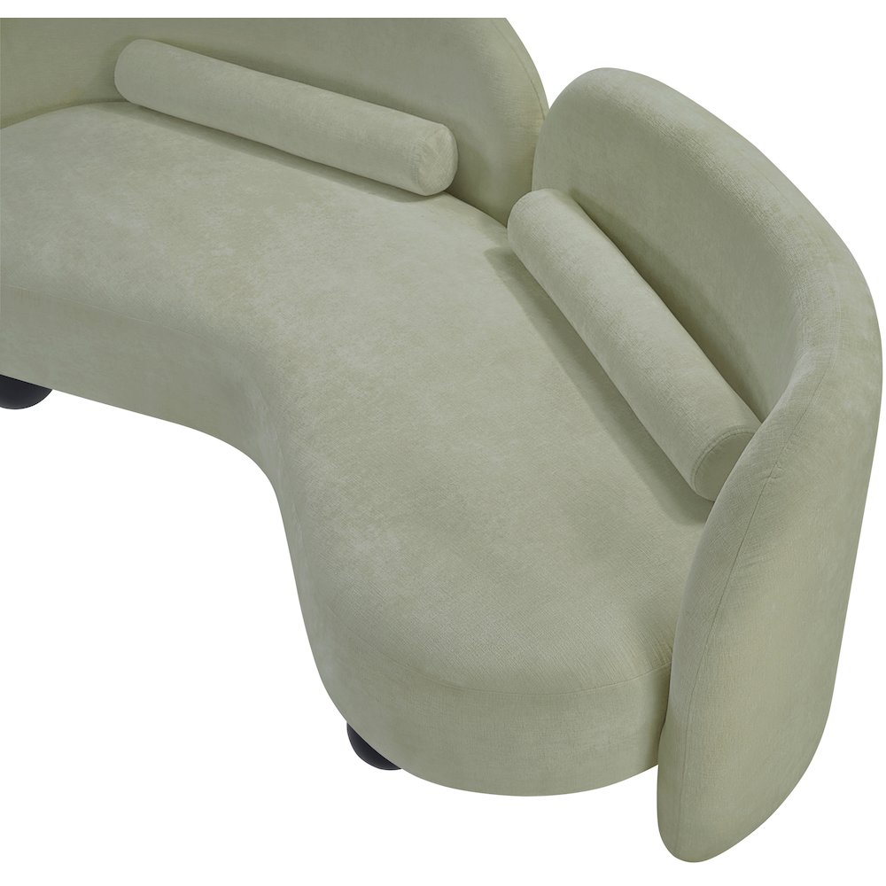 Daphne Mint Chenille Fabric Loveseat. Picture 17
