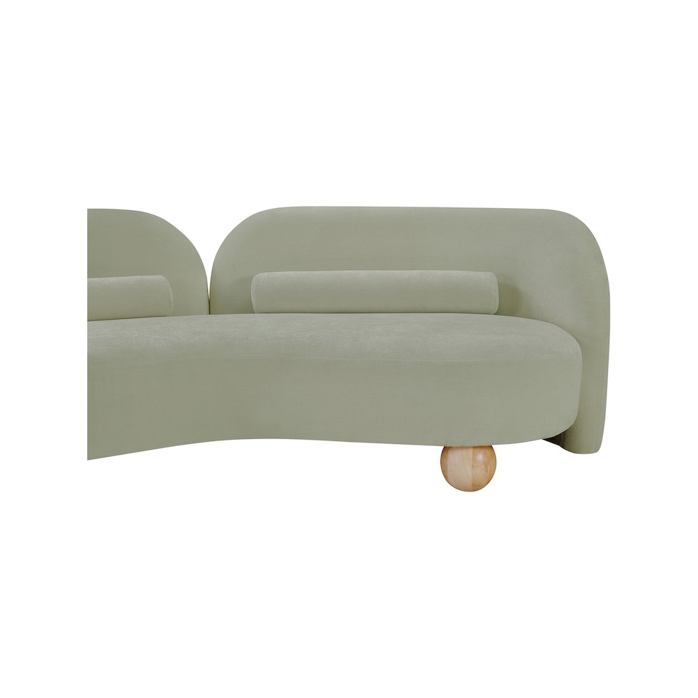 Daphne Mint Chenille Fabric Loveseat. Picture 18