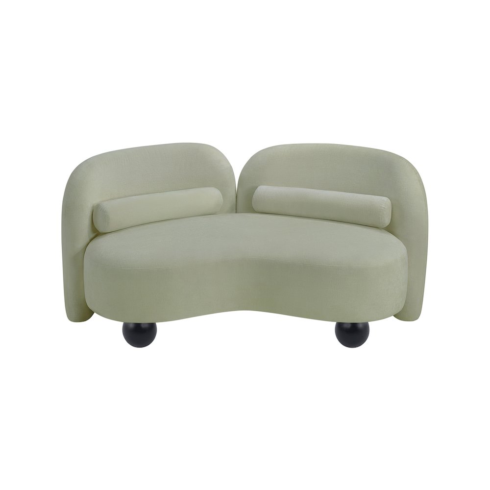 Daphne Mint Chenille Fabric Loveseat. Picture 8