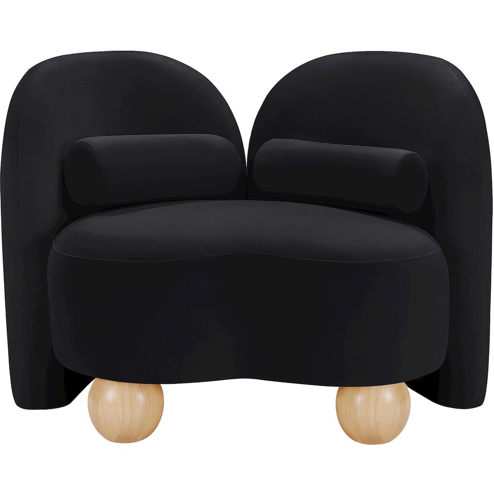 Daphne Black Velvet Chair. Picture 4