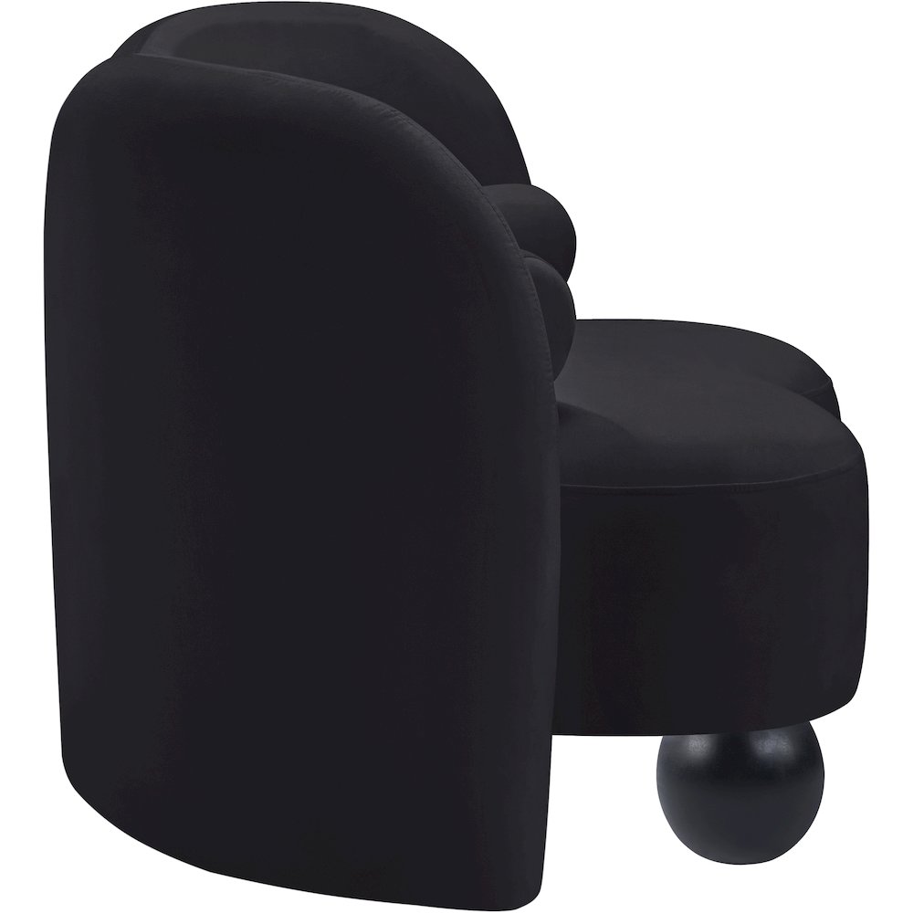 Daphne Black Velvet Chair. Picture 5