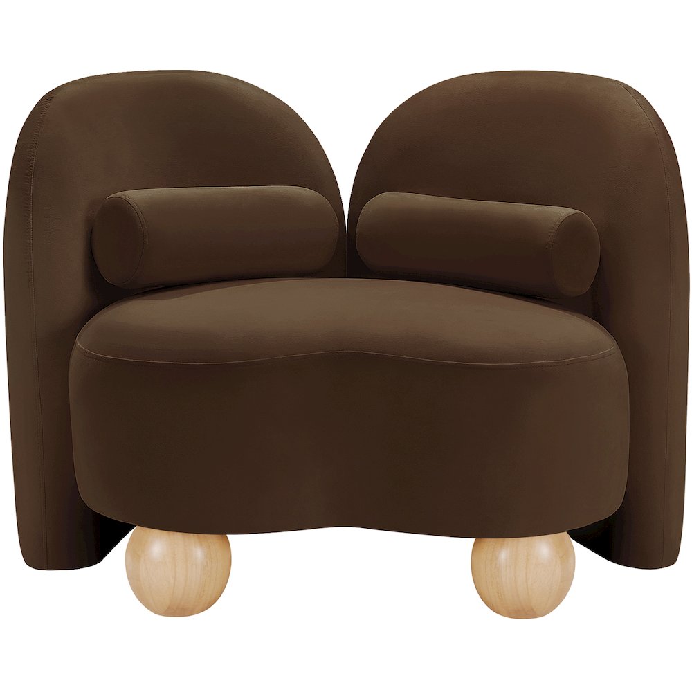 Daphne Brown Velvet Chair. Picture 4