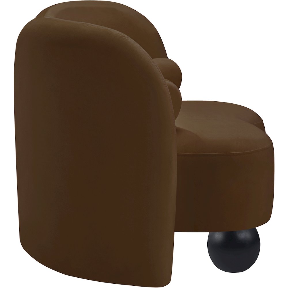 Daphne Brown Velvet Chair. Picture 5