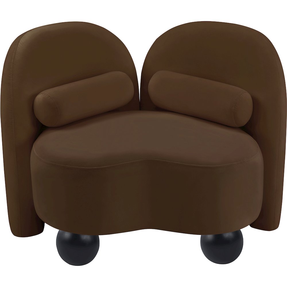 Daphne Brown Velvet Chair. Picture 8