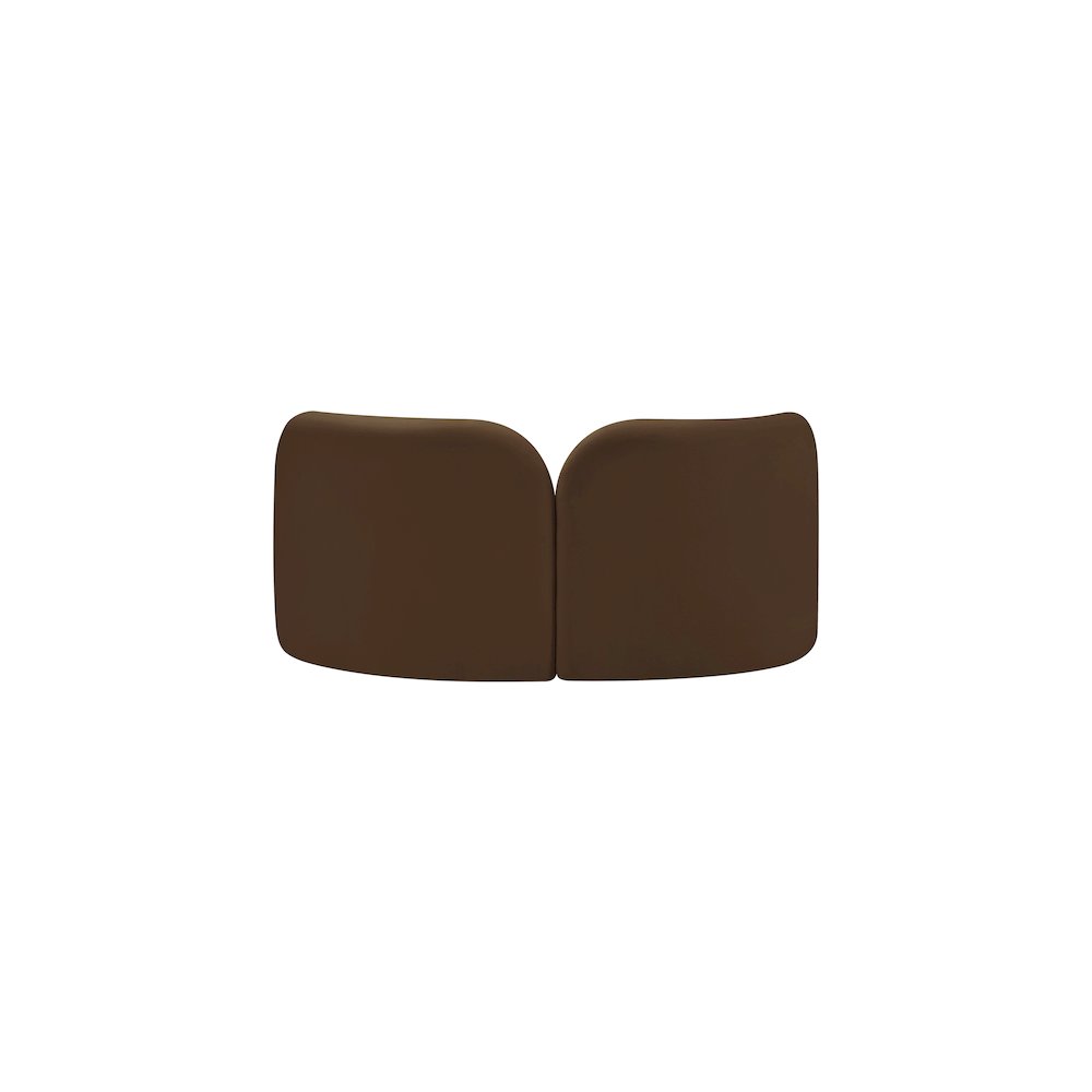Daphne Brown Velvet Loveseat. Picture 6