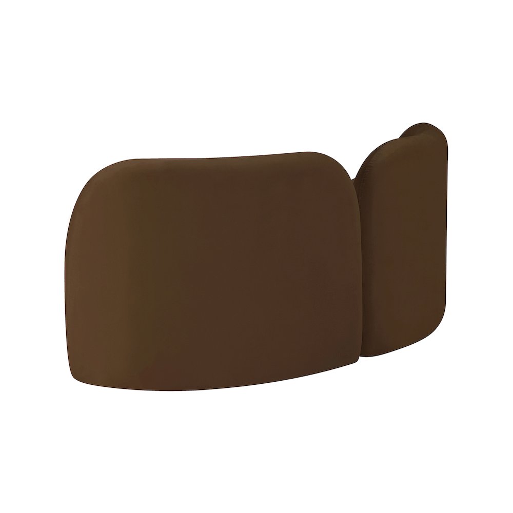 Daphne Brown Velvet Loveseat. Picture 7