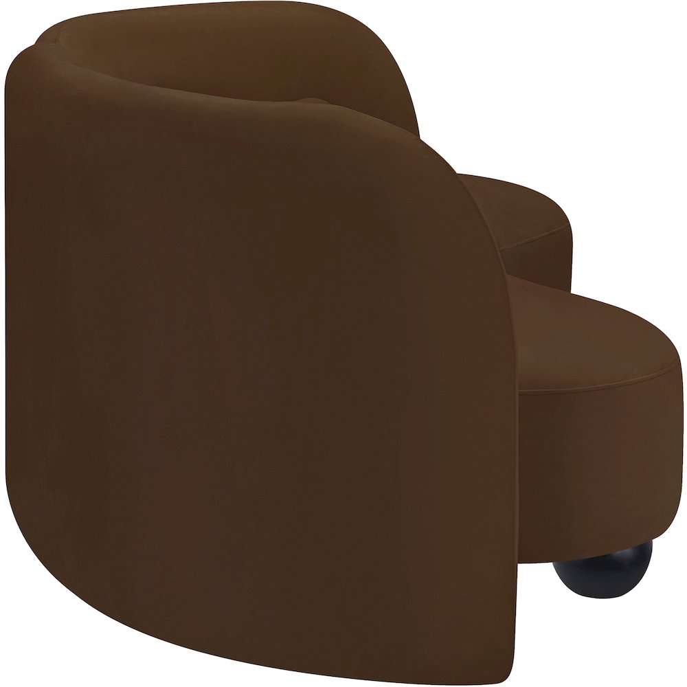 Daphne Brown Velvet Sofa. Picture 5