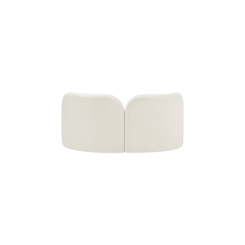 Daphne Cream Velvet Loveseat. Picture 6
