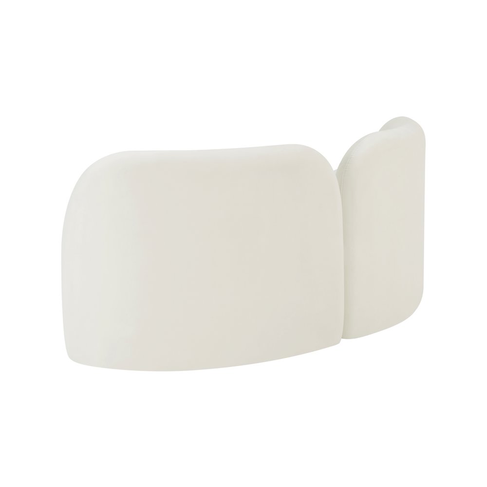 Daphne Cream Velvet Loveseat. Picture 7